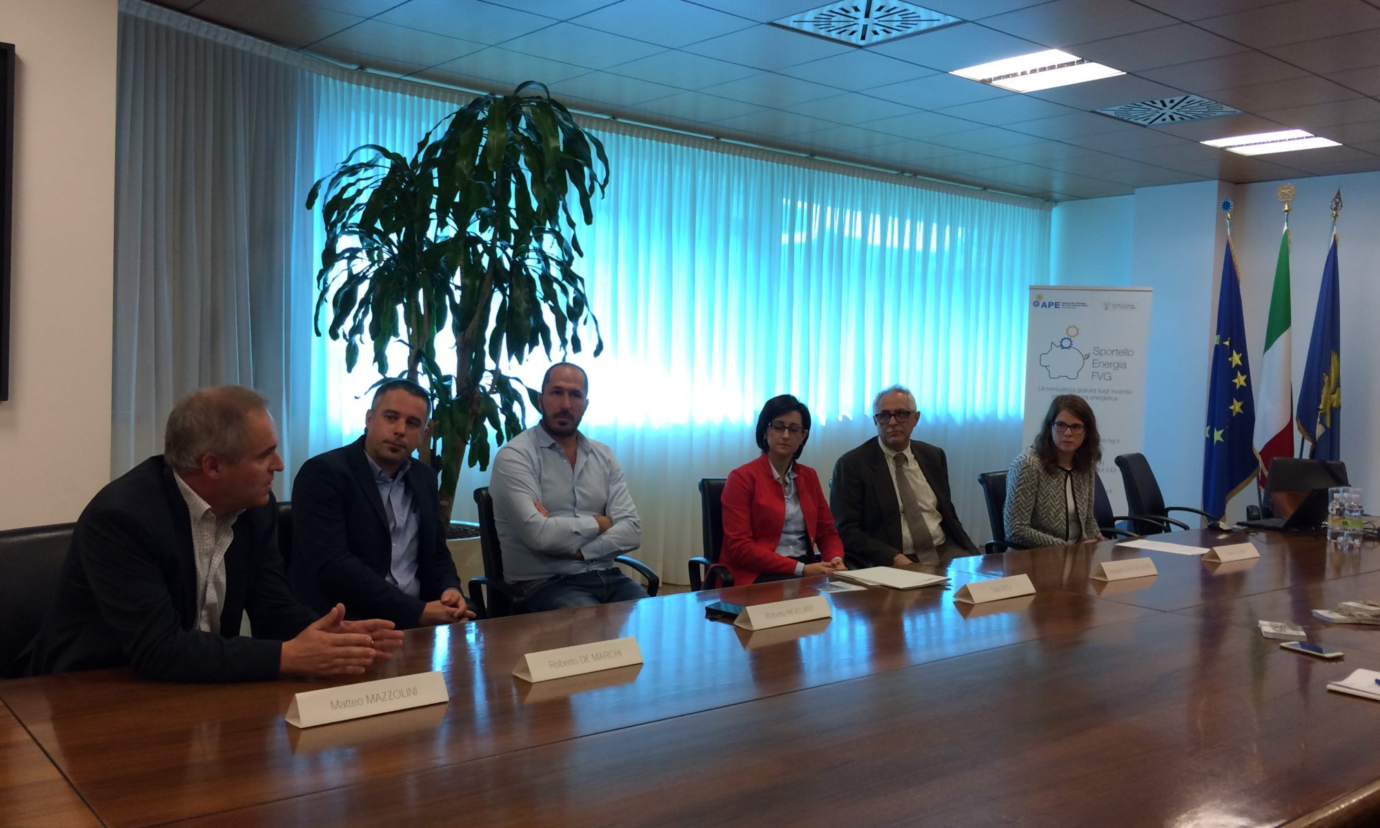 conferenza stampa 27.09.17 Sportello Energia FVG Mazzolini, De Marchi, Revelant, Vito, Cacciaguerra, Cosano